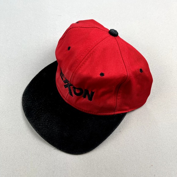 Vintage Exxon Mobil Hat Cap Strapback Red Adjustable Tiger Gas Oil Racing 90s - Picture 1 of 8